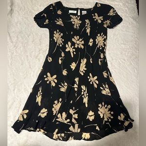 black floral liz claiborne dress